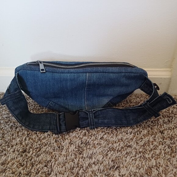Belt bag, jean upcycling, blue, hand made, unisex - Picture 2 of 7